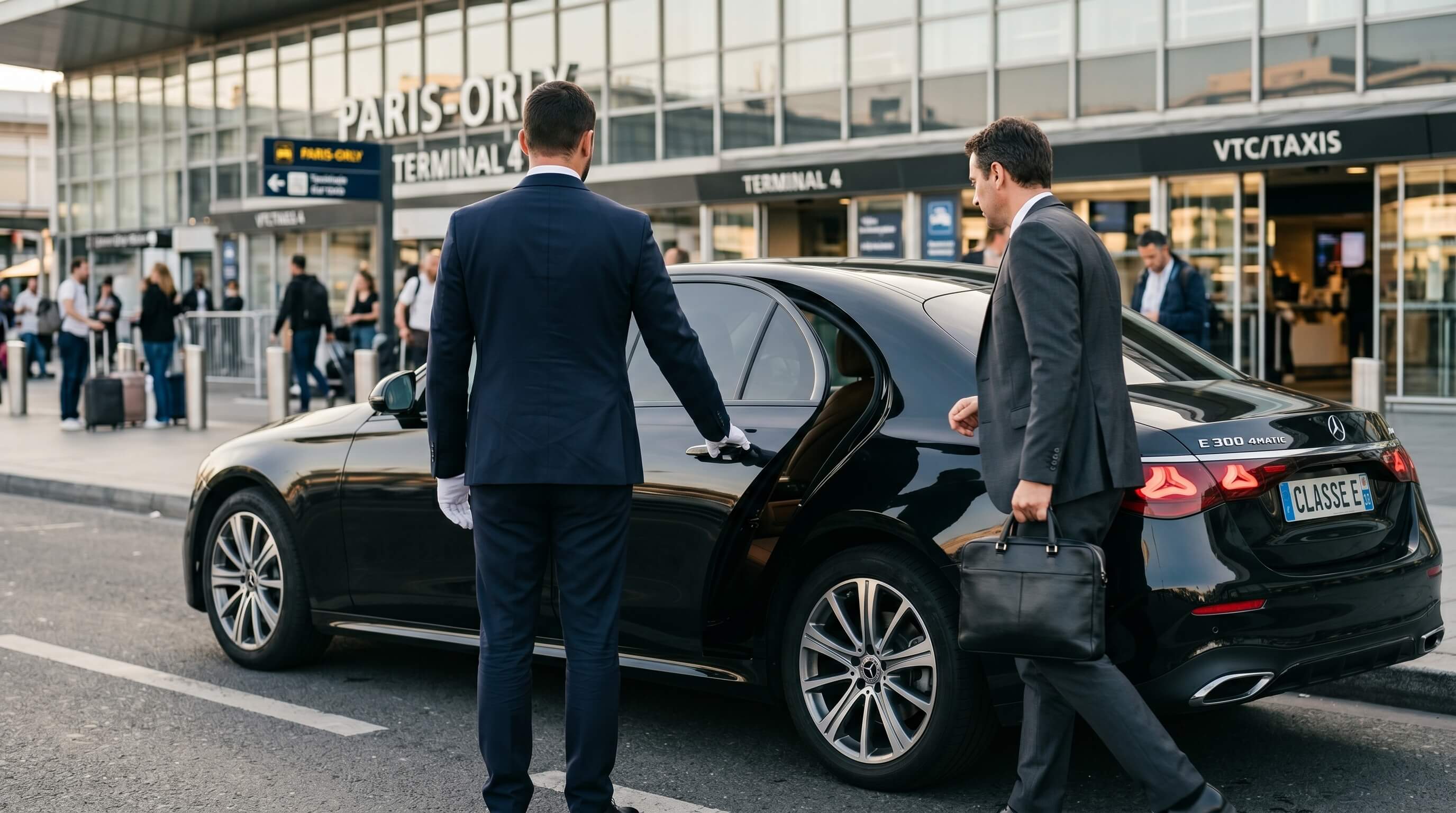 Accueil nominatif chauffeur privé Paris-Orly — service VTC personnalisé