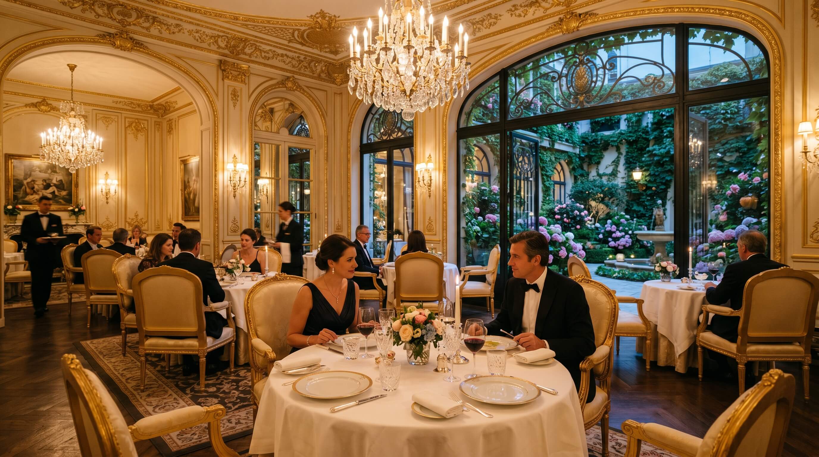 Restaurant Le Cinq — décor Pierre-Yves Rochon