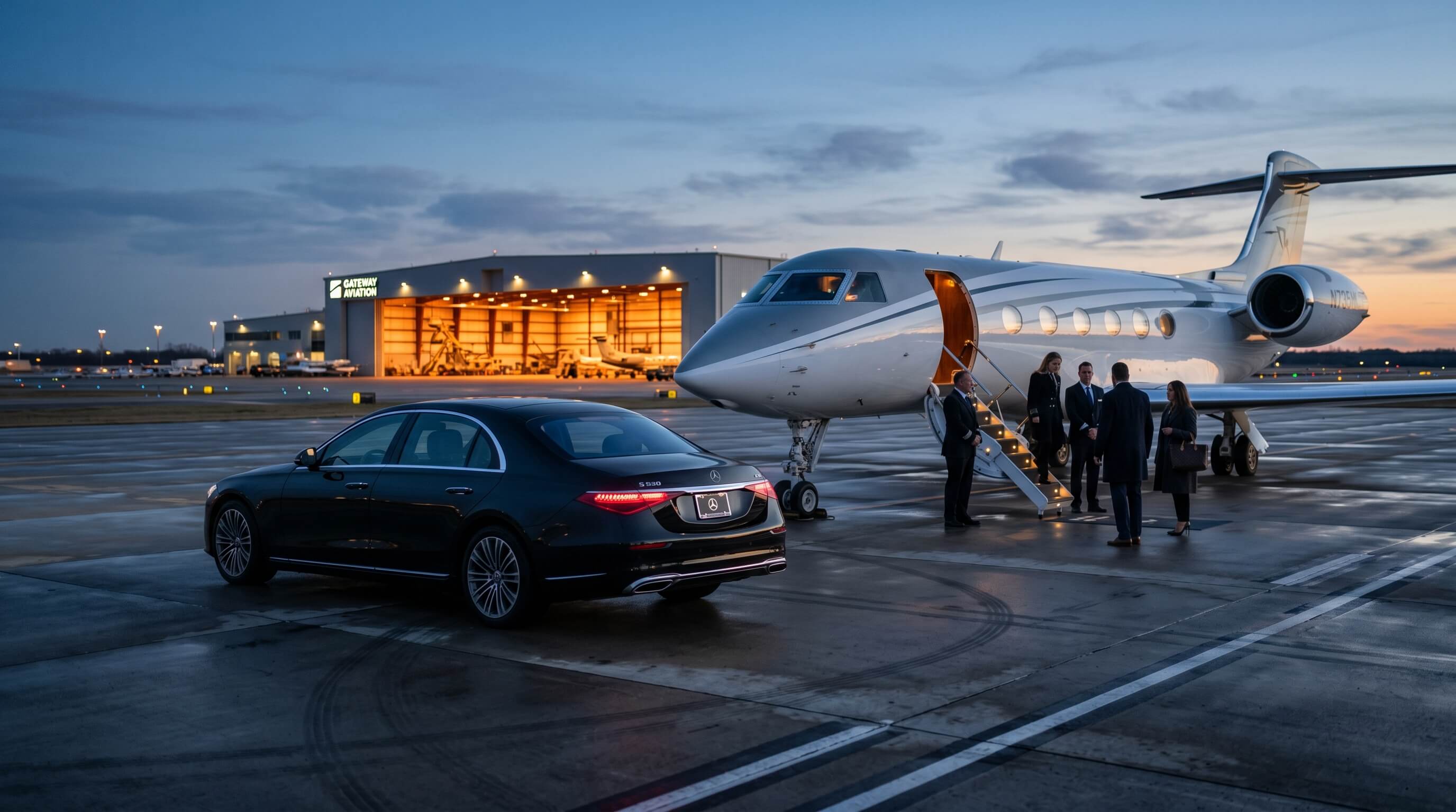 Mercedes S-Class AMG chauffeur VIP Le Bourget Paris