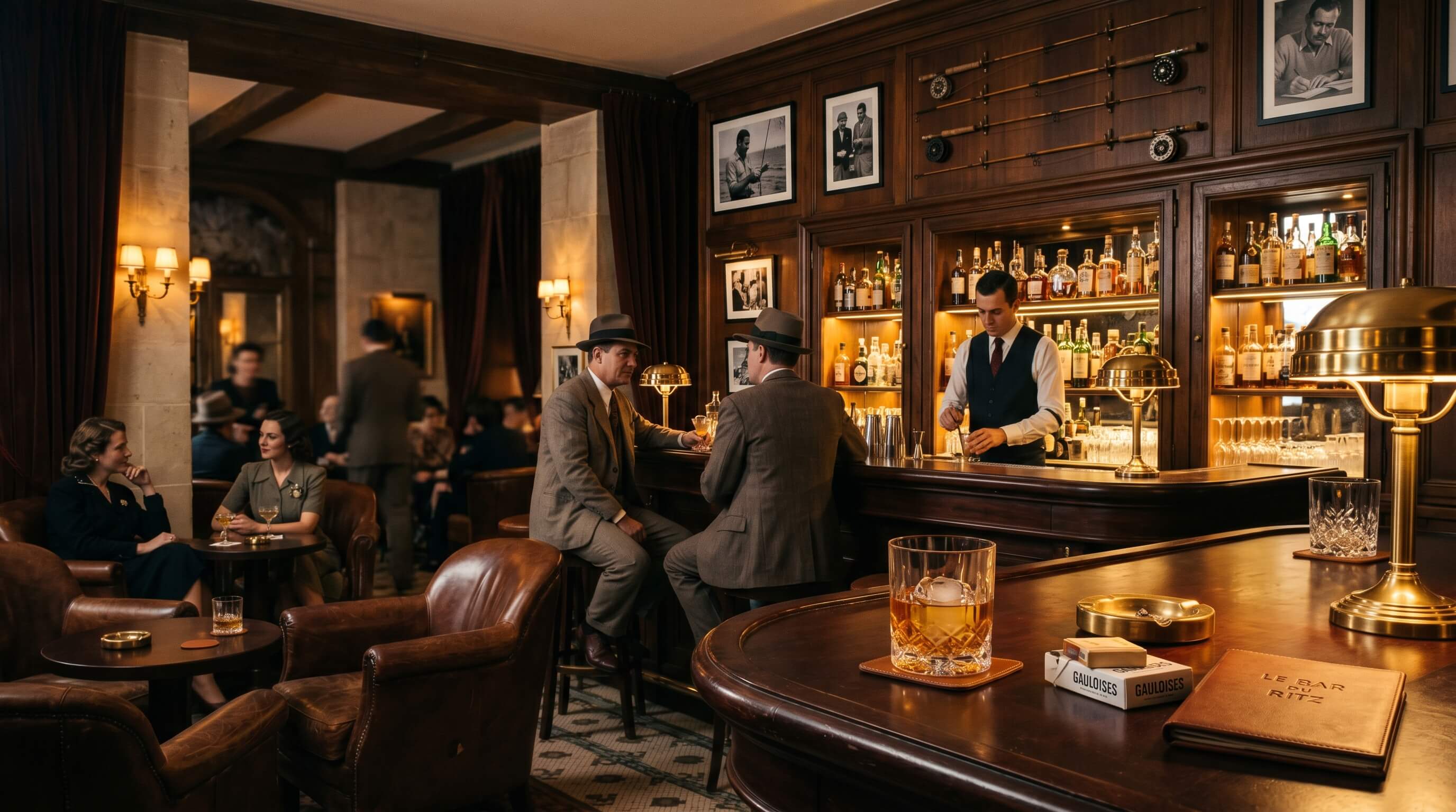 Bar Hemingway — Ritz Paris, comptoir en acajou et atmosphère feutrée